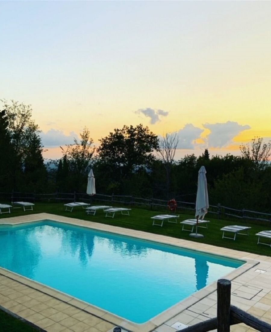 Our private swiming pool at Villa La Tornaie.
